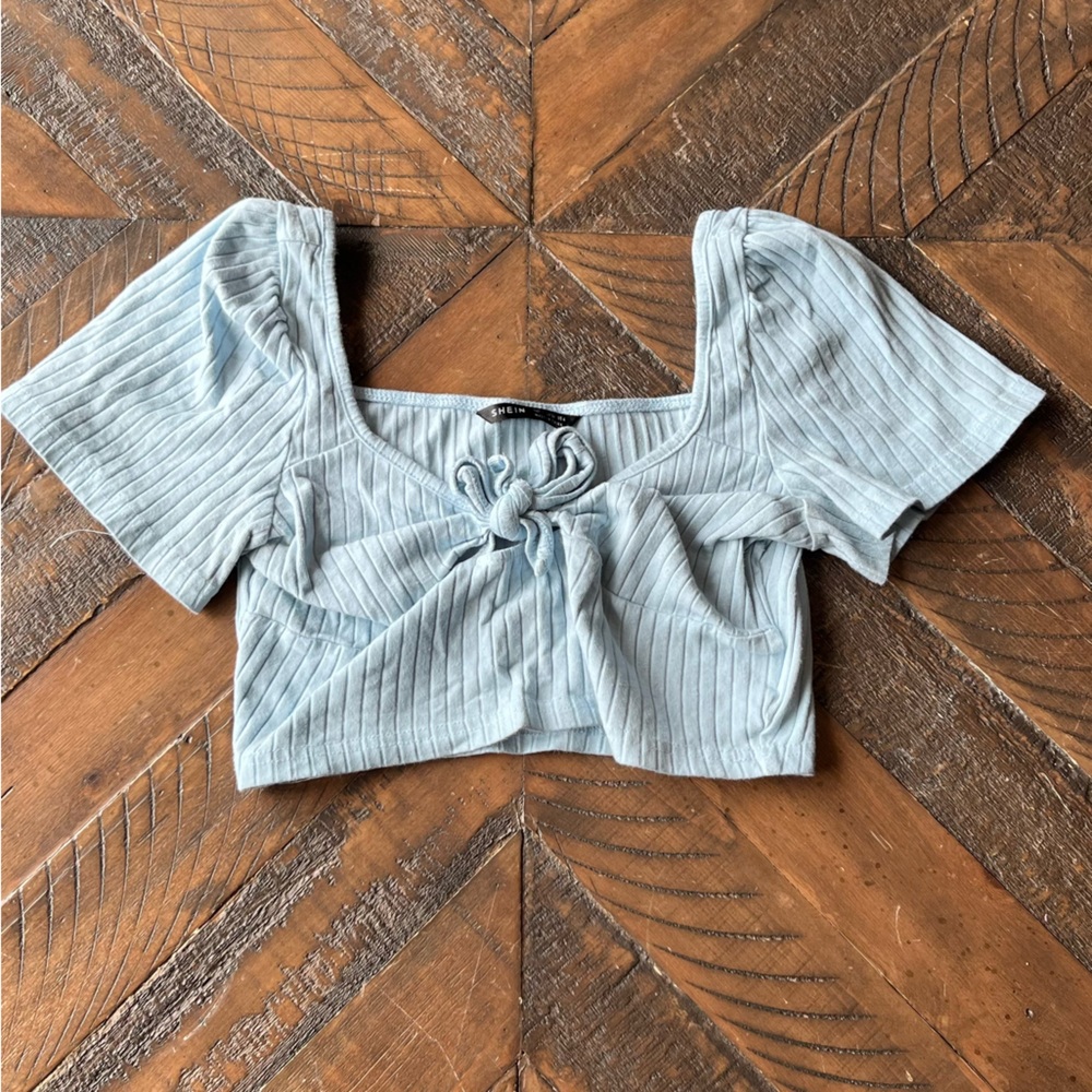 Shein Blue Cropped- Color: Light Blue, Size: Girls 5.